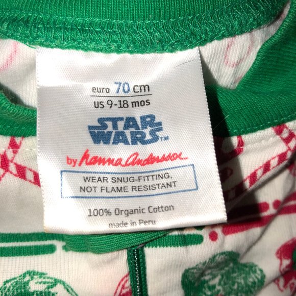 hanna andersson STAR WARS CHRISTMAS red green trees one piece Xmas in July - Picture 2 of 6